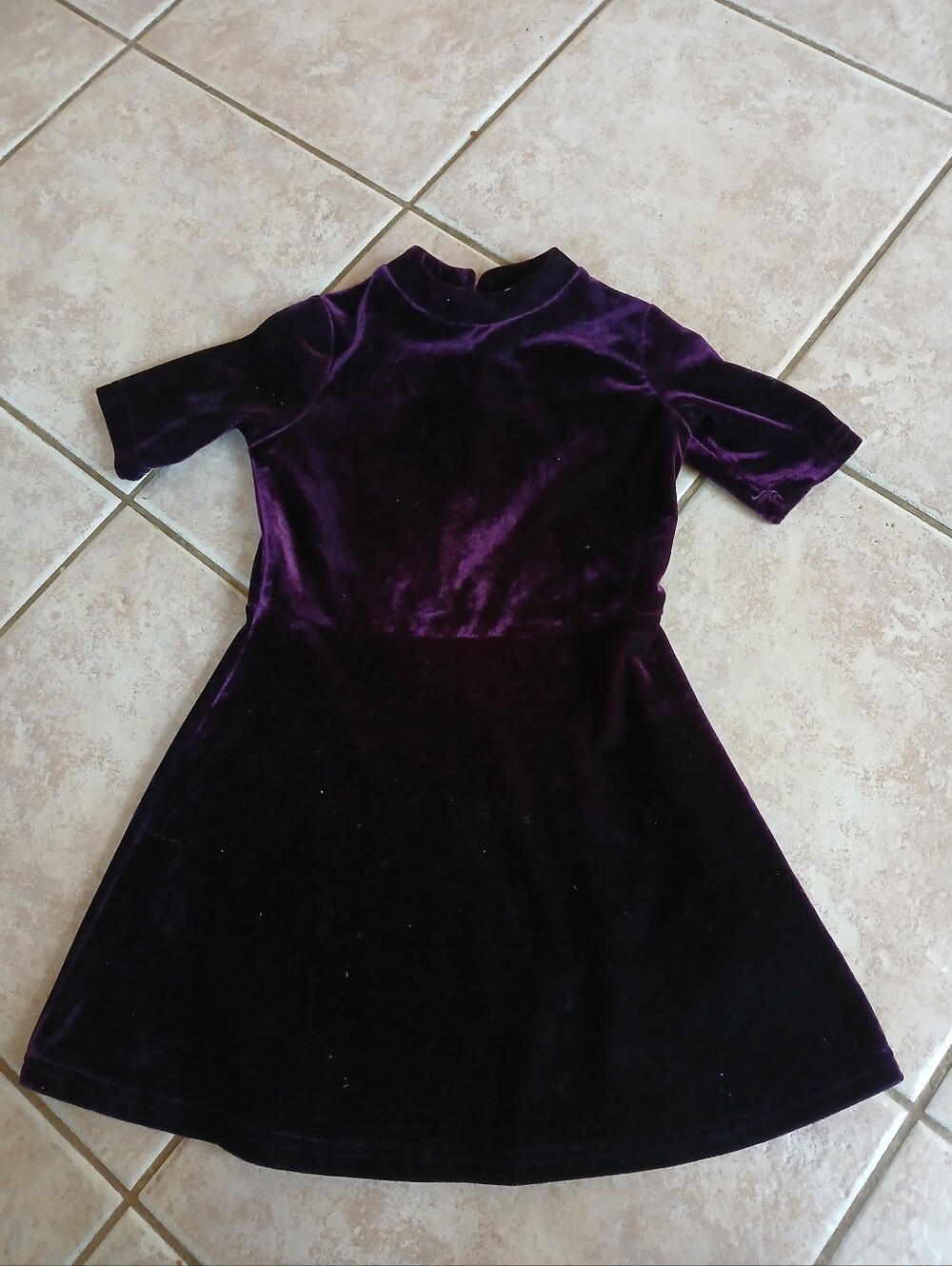 Dex Dark Purple Velour Dress Size 5